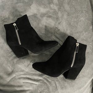 Black Suede Booties